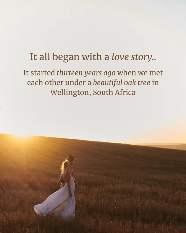 People often ask us how we ended up in South Africa. 
The answer is quite simple: a love story that started under an oak tree in Wellington 🤎

Photographer: @anne_timmer 
Styling: @jettekevanlexmond